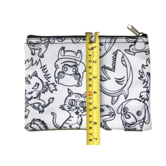 𝅺Zippered Pencil Case or Storage Pouch in Animal Cartoon Print - Picture 3 of 6